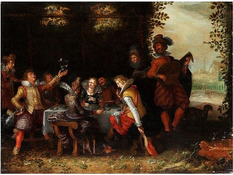 FESTA DI CORTE CON MUSICISTI NEL PARCO